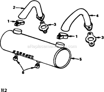 Page H Diagram and Parts List for 917257082  Craftsman Lawn Tractor