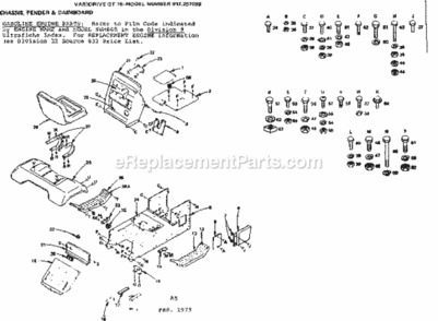 Page A Diagram and Parts List for 917257090  Craftsman Lawn Tractor