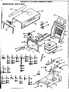 Page B Diagram and Parts List for 917257091  Craftsman Lawn Tractor