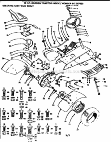 Page B Diagram and Parts List for 917257120  Craftsman Lawn Tractor