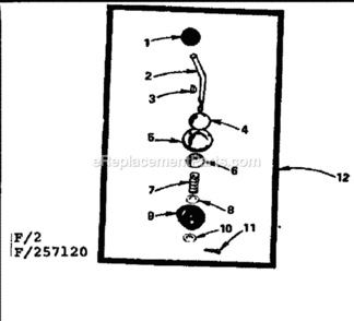 Part Location Diagram of 9635R Craftsman Lever