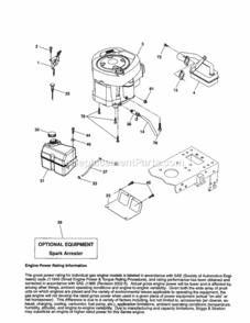 Page H Diagram and Parts List for 917257160  Craftsman Lawn Tractor