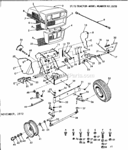 Page A Diagram and Parts List for 91725720  Craftsman Lawn Tractor
