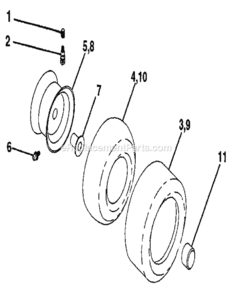 Page G Diagram and Parts List for 917257211  Craftsman Lawn Tractor