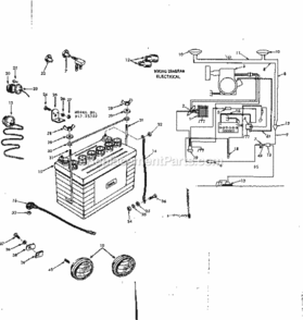 Page D Diagram and Parts List for 91725722  Craftsman Lawn Tractor