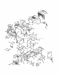 Page B Diagram and Parts List for 917257240  Craftsman Lawn Tractor