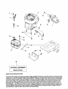 Page H Diagram and Parts List for 917257240  Craftsman Lawn Tractor
