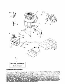 Page H Diagram and Parts List for 917257241  Craftsman Lawn Tractor