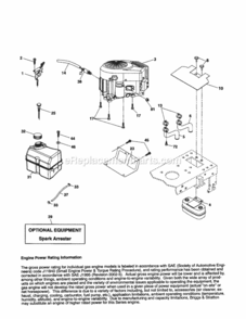 Page H Diagram and Parts List for 917257250  Craftsman Lawn Tractor