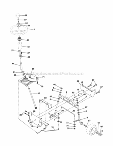 Page E Diagram and Parts List for 917257251  Craftsman Lawn Tractor