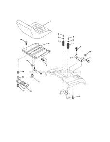 Page E Diagram and Parts List for 917257260  Craftsman Lawn Tractor