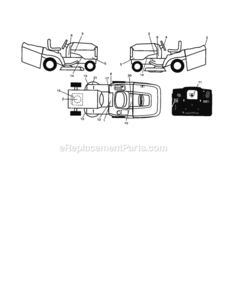 Page F Diagram and Parts List for 917257260  Craftsman Lawn Tractor