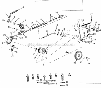 Page D Diagram and Parts List for 91725730  Craftsman Lawn Tractor