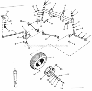 Page B Diagram and Parts List for 91725731  Craftsman Lawn Tractor