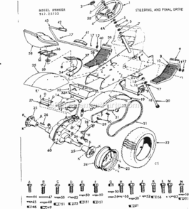 Page C Diagram and Parts List for 91725733  Craftsman Lawn Tractor