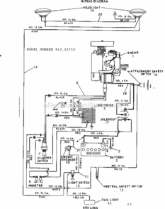 Page F Diagram and Parts List for 91725733  Craftsman Lawn Tractor