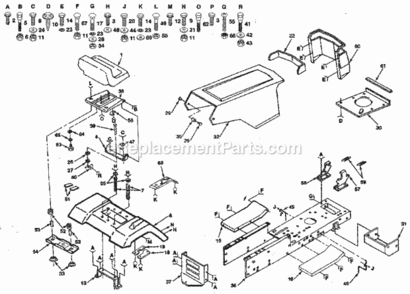 Page B Diagram and Parts List for 917257360  Craftsman Lawn Tractor