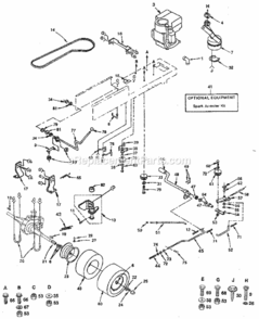 Page C Diagram and Parts List for 917257360  Craftsman Lawn Tractor