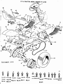 Page A Diagram and Parts List for 91725740  Craftsman Lawn Tractor