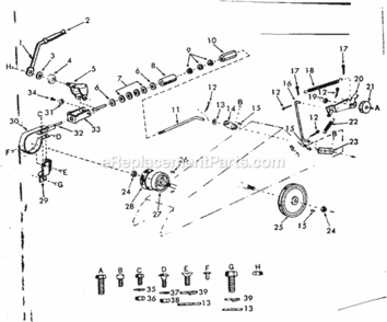 Page D Diagram and Parts List for 91725741  Craftsman Lawn Tractor