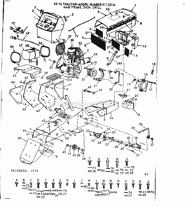 Page A Diagram and Parts List for 91725744  Craftsman Lawn Tractor