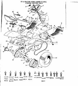 Page C Diagram and Parts List for 91725744  Craftsman Lawn Tractor