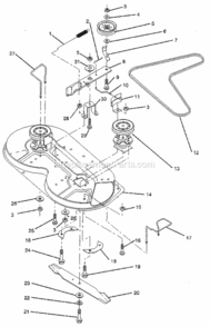 Page O Diagram and Parts List for 917257460  Craftsman Lawn Tractor