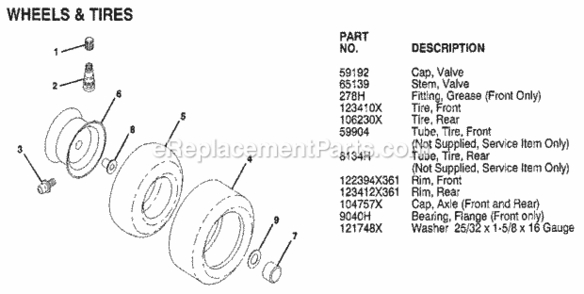 Page B Diagram and Parts List for 917257462  Craftsman Lawn Mower