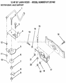 Page I Diagram and Parts List for 917257462  Craftsman Lawn Mower