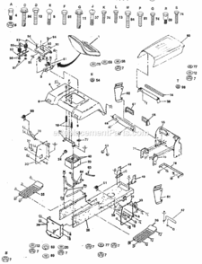 Page B Diagram and Parts List for 917257480  Craftsman Lawn Tractor