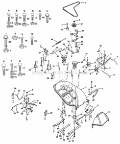 Page F Diagram and Parts List for 917257480  Craftsman Lawn Tractor