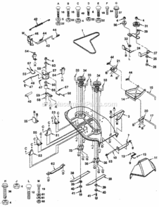 Page F Diagram and Parts List for 917257481  Craftsman Lawn Tractor