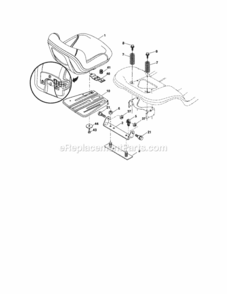 Page F Diagram and Parts List for 917257490  Craftsman Lawn Tractor