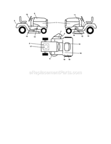 Page G Diagram and Parts List for 917257490  Craftsman Lawn Tractor