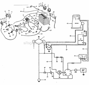 Page E Diagram and Parts List for 91725750  Craftsman Lawn Tractor