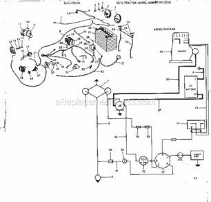 Page E Diagram and Parts List for 91725752  Craftsman Lawn Tractor