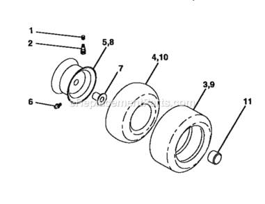Page G Diagram and Parts List for 917257551  Craftsman Lawn Tractor