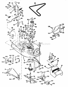 Page J Diagram and Parts List for 917257561  Craftsman Lawn Tractor