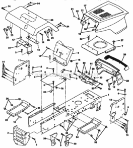 Page B Diagram and Parts List for 917257562  Craftsman Lawn Tractor