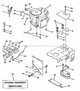 Page H Diagram and Parts List for 917257563  Craftsman Lawn Tractor