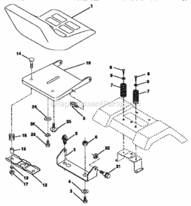 Page E Diagram and Parts List for 917257571  Craftsman Lawn Tractor