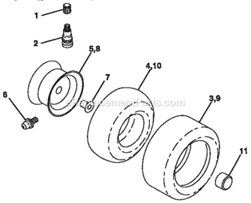 Page G Diagram and Parts List for 917257571  Craftsman Lawn Tractor