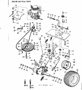 Page B Diagram and Parts List for 91725760  Craftsman Lawn Tractor