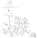 Steering Assembly Diagram and Parts List for 917257621  Craftsman Lawn Tractor