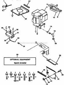 Page H Diagram and Parts List for 917257640  Craftsman Lawn Tractor