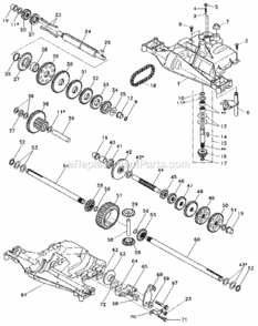 Page L Diagram and Parts List for 917257641  Craftsman Lawn Tractor