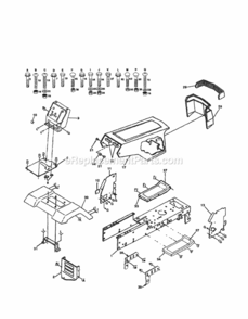 Page B Diagram and Parts List for 917257641  Craftsman Lawn Tractor