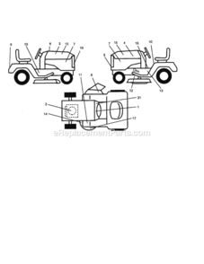 Page F Diagram and Parts List for 917257641  Craftsman Lawn Tractor