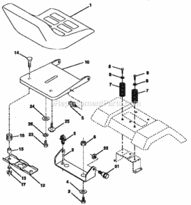 Page E Diagram and Parts List for 917257642  Craftsman Lawn Tractor