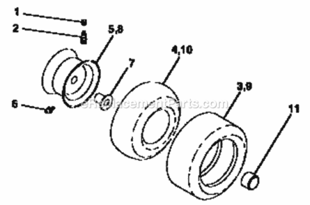 Page G Diagram and Parts List for 917257643  Craftsman Lawn Tractor